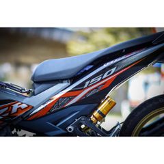 Tem Rời Dán Xe Exciter 150 Mẫu Chữ Y15 ZR Cam Bạc Đen Cực Hot, Hàng 3 Lớp Chất Lượng Cao Quyen Decal