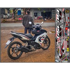 TEM DÁN RSX 150 XE WINNER X V3 MÀU TRẮNG ĐEN - Decal Cao Cấp Nhất