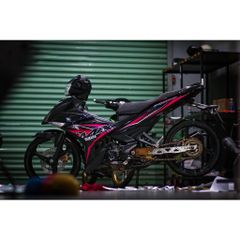 tem rời exciter 150 mx đen hồng đẹp đơn giản  2023 , tem 3 lớp không phai màu - Decal Cao Cấp Nhất