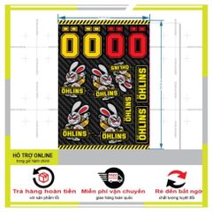 SHINDECAL- LOGO STICKER THỎ CẦM PHUỘC CHỮ 0 - Tem 3 Lớp  Cao Cấp