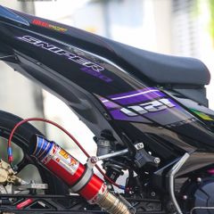 Tem Rời Dán Xe Exciter 150  Mẫu Tím Đen Trắng Cực Chất, Hàng 3 Lớp Chất Lượng Cao Không Bay Màu Quyen Decal