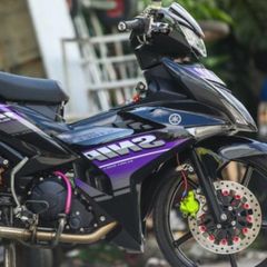 Tem Rời Dán Xe Exciter 150  Mẫu Tím Đen Trắng Cực Chất, Hàng 3 Lớp Chất Lượng Cao Không Bay Màu Quyen Decal