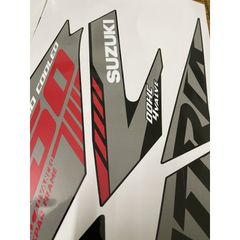 Tem rời Satria 150 đỏ dán xe đen - mẫu 2021 Quyen Decal