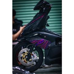 tem rời ab 125 đen lửa tím cực chât , tem 3 lớp bền màu - Decal Cao Cấp Nhất