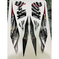 Tem Rời Dán Xe Exciter 2009 Mẫu MX Lửa Trắng Đen Cực Đẹp, Hàng 3 Lớp Chất Lượng Cao Quyen Decal