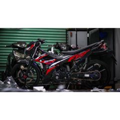 Tem rời Raider Fi- Satria Fi mẫu F150 đỏ đen, in sắc nét, 3 lớp không phai màu CM00040 1 2