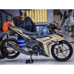 tem rời exciter 155 vàng đồng đen cover chuẩn 2023 , tem 3 lớp bền màu - Decal Cao Cấp Nhất
