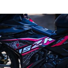 [FreeShip] Tem rời Y15ZR hồng nổi bật cho Exciter 150 đen - tem cao cấp không bay màu Quyen Decal