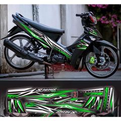 tem rời  sirius hoa văn mới full đen phối nhiều màu