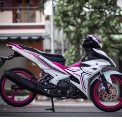 Tem Rời Xe Exciter 150 Trắng Hồng 2022  - Decal In Chất Lượng