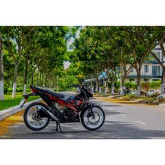 Tem Rời Dán Xe Raider FI Mẫu King Drag Đỏ Đen Cực Hot, Hàng 3 Lớp Chất Lượng Cao Quyen Decal