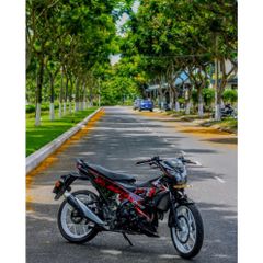 Tem Rời Dán Xe Raider FI Mẫu King Drag Đỏ Đen Cực Hot, Hàng 3 Lớp Chất Lượng Cao Quyen Decal