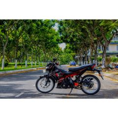Tem Rời Dán Xe Raider FI Mẫu King Drag Đỏ Đen Cực Hot, Hàng 3 Lớp Chất Lượng Cao Quyen Decal