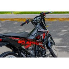 Tem Rời Dán Xe Raider FI Mẫu King Drag Đỏ Đen Cực Hot, Hàng 3 Lớp Chất Lượng Cao Quyen Decal