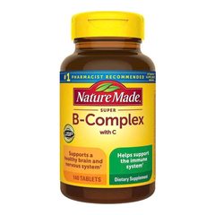 Viên uống Vitamin Super B - Complex with C Nature Made 140 viên - Tăng cường sức đề kháng, hỗ trợ năng lượng, sức khỏe tổng thể