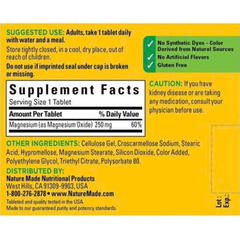 Viên Uống Bổ Sung Magie Nature Made 250 Mg Hộp 100 Viên - Hỗ Trợ Sức Khỏe, Cải Thiện Chức Năng Thần Kinh Từ Mỹ 638539