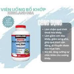 Viên uống bổ khớp Kirkland Glucosamine HCL 1500mg, 375 Viên của Mỹ