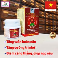 Hoạt Huyết Dưỡng Não Đông Dược Việt - Chai 20 viên - Tăng cường tuần hoàn não, tăng trí nhớ, giảm đau đầu, chóng mặt