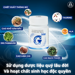 Chính hãng. Genecel Max Tăng miễn dịch & đề kháng. Bảo vệ sức khỏe chủ động. Chống oxy hóa. Trẻ hóa (Hộp 30 viên)