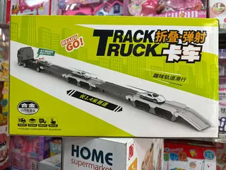 Đồ chơi xe ô tô tải container chở 3 xe ô tô mini chọn màu ngẫu nhiên 008-51