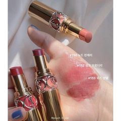 [ Nắp Trắng ] Son YSL Rouge Volupté Shine 150 Nude Lingerie - hồng cánh sen