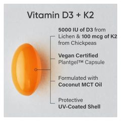 Viên Uống Vitamin D3 + K2 USA - Hỗ Trợ Sức Khỏe Xương, Tăng Cường Miễn Dịch và Tim Mạch, Dinh Dưỡng Thiết Yếu Hàng Ngày - Có Mã QR Chính Hãng