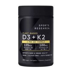Viên Uống Vitamin D3 + K2 USA - Hỗ Trợ Sức Khỏe Xương, Tăng Cường Miễn Dịch và Tim Mạch, Dinh Dưỡng Thiết Yếu Hàng Ngày - Có Mã QR Chính Hãng