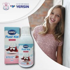 Nước Súc Miệng HMU Fluor Kid Vị Dâu Dự Phòng Sâu Răng Cho Trẻ Em
