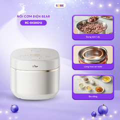 Nồi cơm điện INOX 316L Bear 1.2L (dung tích tổng 3L) RC-5H30O12