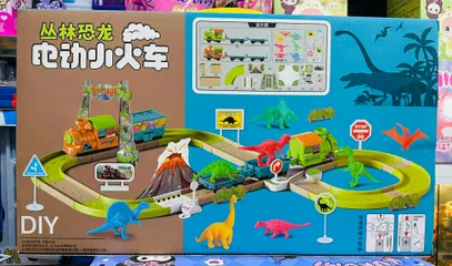 Tàu Hỏa Khủng Long Chạy Pin 272-623 – Bộ Đồ Chơi Đường Ray Dinosaur World Có Âm Thanh & Đèn