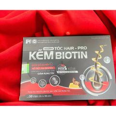 Viên uống hỗ trợ làm đen và dày tóc Kẽm Biotin (Hộp 30viên)