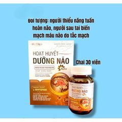 Hoạt huyết dưỡng não HuTa hỗ trợ ngủ ngon,tăng cường trí nhớ(Chai 30 viên)