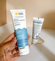 Kem Chống Nắng Dưỡng Ẩm Cancer Council SPF 50+ Thích Hợp Mọi Loại Da, Chống Nước 75ml - Bảo Vệ Da Mặt Hàng Ngày