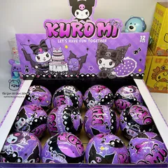 Hộp trứng đồ chơi Kuromi labubu capybara lol loại to 9.5cm, đồ chơi blindbox bất ngờ có card