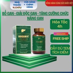 [Chính hãng] Viên uống Boganic premium hỗ trợ giải độc gan, men gan cao, tăng cường chức năng gan
