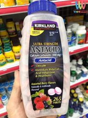 Viên Nhai Dạ Dày Kirkland Ultra Strength Antacid 265 Viên – giảm ợ nóng