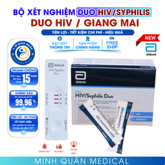 Bộ Test xét nghiệm nhanh HIV/Giang Mai - Abbott Bioline Duo HIV/Syphilis - thương hiệu Abbott Hoa Kỳ