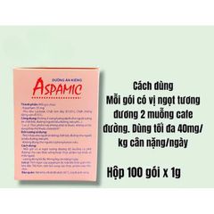 Đường Ăn Kiêng ASPAMIC 35mg dùng cho người tiểu đường ,ăn kiêng (Hộp 100gói)