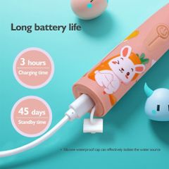 Bàn chải đánh răng tự động cho bé mẫu (SẠC ĐIỆN gồm 4 chế độ) , bàn chải đánh răng điện