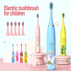 Bàn Chải Đánh Răng Điện Siêu Âm Lông Mềm Hai Mặt Chăm Sóc Răng Miệng Cho Bé 640616