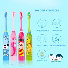 Bàn Chải Đánh Răng Điện Siêu Âm Lông Mềm Hai Mặt Chăm Sóc Răng Miệng Cho Bé 640616