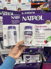 Viên Ngậm Ngủ Ngon Natrol Sleep 5mg - Giúp Thư Giãn, Hỗ Trợ Giấc Ngủ Sâu 250 Viên Hương Dâu Tươi Mát