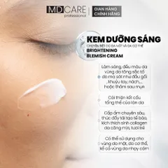 [CHÍNH HÃNG] Kem Dưỡng Sáng Chuyên Biệt MD CARE Brightening Blemish Cream 50ml