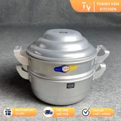 Bộ Nồi Xửng Hấp Xôi Nhôm (1 đáy + 1 ngăn + 1 nắp) KS không kèm vĩ 42cm đến 66cm (TV30)