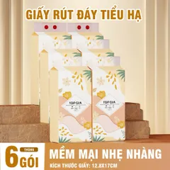 [Sỉ] Thùng 6 bịch khăn giấy vệ sinh treo tường Tiểu Hạ 1000 tờ làm từ bột gỗ thiên nhiên, an toàn