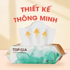 Khăn ướt Top Gia ban mai thùng 6 Bịch/10 bịch (80 tờ / bịch) mềm mại không mùi không parabens