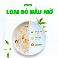 [Sỉ] Nước Rửa Chén Bát TOPGIA Thiên Nhiên, An Toàn Dịu Nhẹ Da Tay, Khử Mùi Tanh Sạch Dầu Mỡ, Túi 2L