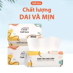 [Sỉ] Giấy ăn rút Topgia thùng 40 gói đa sắc cao cấp 240 tờ 4 lớp, dập vân 4D, mềm mịn, thấm hút tốt