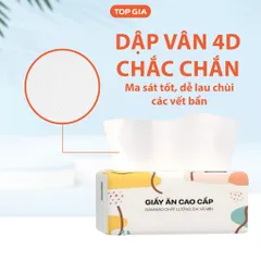 [Sỉ] Giấy ăn rút Topgia thùng 40 gói đa sắc cao cấp 240 tờ 4 lớp, dập vân 4D, mềm mịn, thấm hút tốt