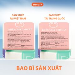 [Sỉ] Thùng 30 gói giấy ăn TopGia gấu trúc rút 3 màu cao cấp 4 lớp dày dặn, mềm mịn